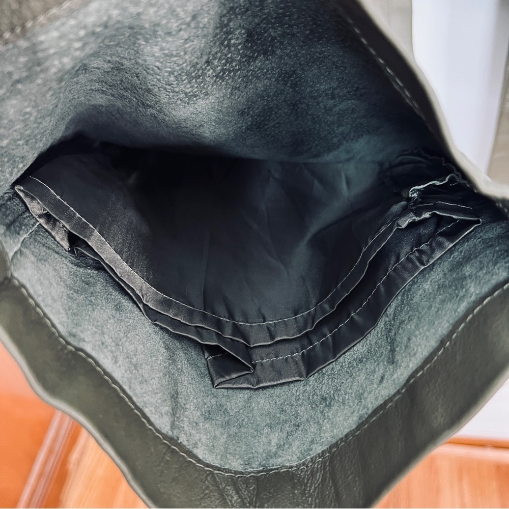 Metrostyle Vintage Dark Green Leather Pants -Mid Rise Bootcut Size 10P - Picture 7 of 15